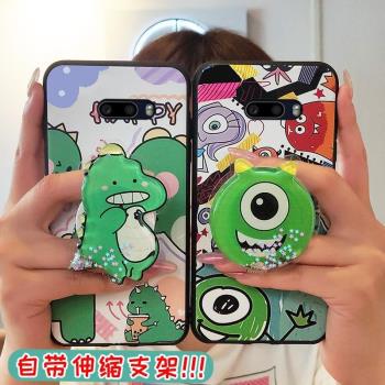 適用於LG G8X手機套卡通軟殼TPU軟殼閃亮潮女手機殼流沙支架系列