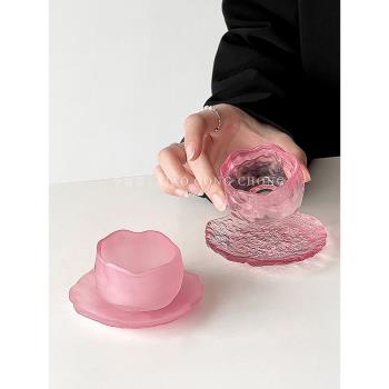 磨砂個人透明玻璃功夫茶具品茗杯