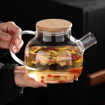 玻璃茶壺泡茶專用冷水壺家用燒水壺明火電陶爐煮茶壺器水果花茶壺
