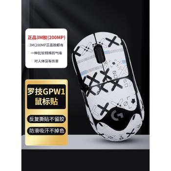 適用羅技gpw一代防滑貼狗屁王無線鼠標防汗吸汗貼紙GPRO保護背貼