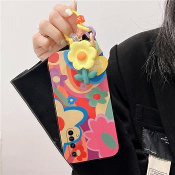 適用於OPPO Realmex50手機殼小紅書爆款真我x50m矽膠防摔女款花朵