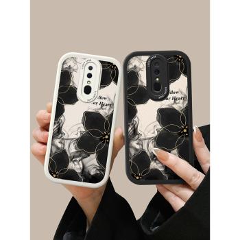 適用oppoa9x手機殼a9新款oppo a9x保護套a9×矽膠PCEM00軟殼0ppoa9x防摔poopa9x0pp0a9x全包a九x女潮水墨花朵