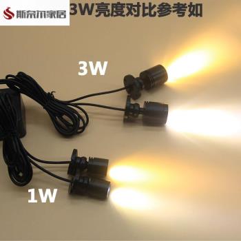櫃體小射燈射燈led小射燈移動電源5V充電寶usb介面櫃臺手辦模型1W