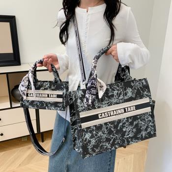 ins包包女2025新款流行手提托特包大包大容量購物袋洋氣單肩女包