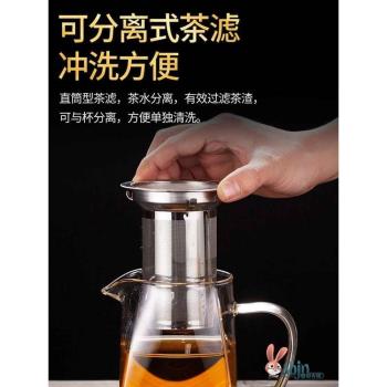玻璃茶壺過濾內膽茶漏茶濾304不銹鋼茶葉網器網帶蓋茶隔創意杯託