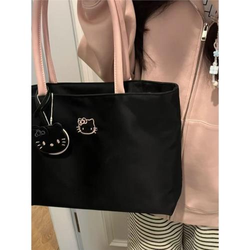 白緹雅Hellokitty包刺繡新款百搭簡約單肩手提包大容量通勤學生