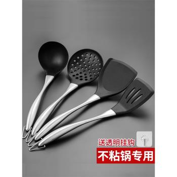 鍋鏟家用矽膠鏟炒菜鏟子不粘鍋專用護鍋廚具耐高溫不銹鋼鍋鏟套裝