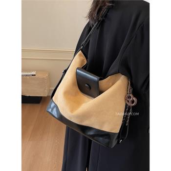 休閑通勤大容量包包女2024新款秋冬雙肩後揹包三用單肩斜挎托特包