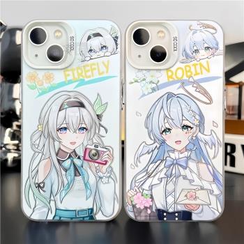 初春卡芙卡適用OPPOA5PRO手機殼新款OPPP鐳射彩銀A2/3PRO星穹鐵道A97/72/56S防摔A57/58X崩鐵A55/53S/k11/12