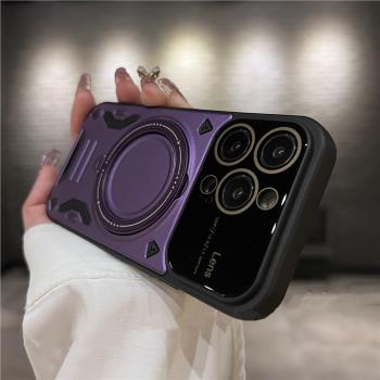 Magsafe磁吸支架適用蘋果16手機殼iphone13promax新款15鏡頭全包12高階感小眾11創意簡約14Plus十五網紅外殼