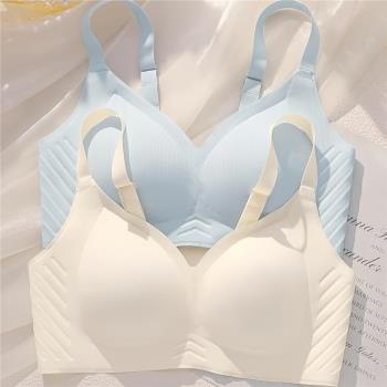 無痕內衣女兔耳朵夏季超薄大胸顯小收副乳防下垂無鋼圈美背文胸罩