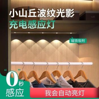 衣櫥酒櫃鞋櫃廚房玄關磁吸山丘波紋燈人體感應燈帶無線充電貓眼燈