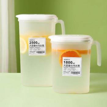 日式外貿冷水壺涼水壺家用耐高溫大容量茶壺扎壺飲料桶冰箱塑料桶
