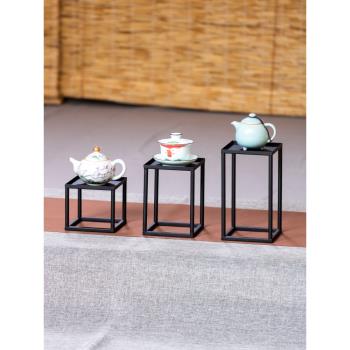 紫砂壺展示博古架桌面茶壺擺放架茶具茶杯架子小擺件多寶格置物架