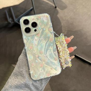蝴蝶碎花掛件適用三星S25手機殼S24plus保護套S23Ultra矽膠S22+女S20/10/9防摔A55軟A54新款A53NOTE20日韓A71