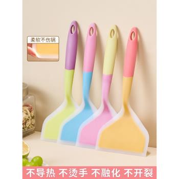 捷安璽矽膠鍋鏟耐高溫烙餅玉子燒鏟子家用食品級炒菜不粘鍋平煎鏟