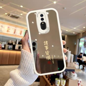 適用OPPOA9手機殼鏡面諸事皆順OPPOK10/K9新款補妝鏡子K11/K12全包A5/A7套女A11S高階感K5K3K7軟矽膠X防摔PRO
