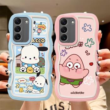 適用於三星S21 5G手機殼簡約日韓女款galaxy s21保護套ins風波浪samsung s21萌少女卡通sxs21全包防摔軟矽膠