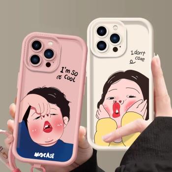 適用於三星s21+手機殼新款搞怪男女galaxy s22卡通情侶s23fe日韓可愛女s20fe矽膠s24plus保護套s22ultra醜萌