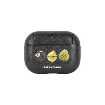惡搞八梨釋迦潮牌適用蘋果AirPods4保護套1/2/3代無線耳機盒保護殼AirpodsPro（第二代）保護套全包皮質