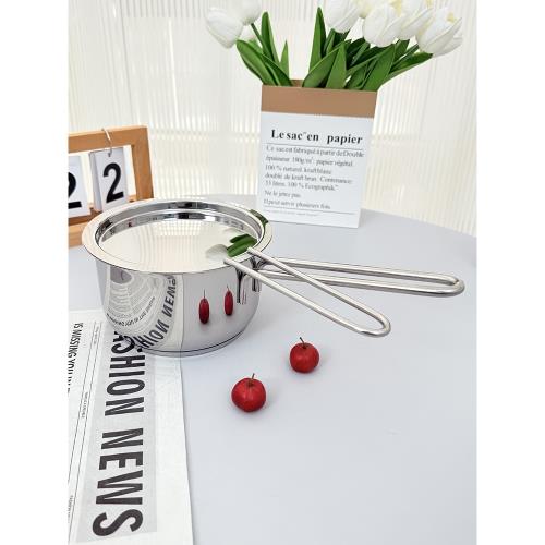 304不銹鋼奶鍋家用寶寶輔食小湯鍋嬰兒煮粥泡面熱牛奶不粘平底鍋