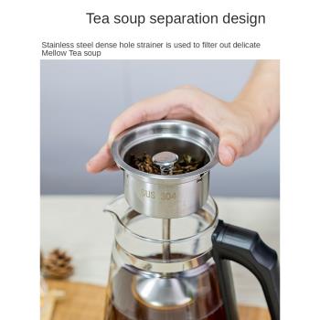 110V美規跨境全自動家用煮茶器蒸汽噴淋煮黑茶壺玻璃電茶壺泡茶爐