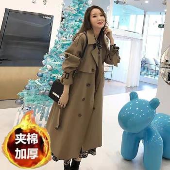 今年流行風衣外套女新款秋裝墜感中長款過膝氣質女神範英倫風上衣