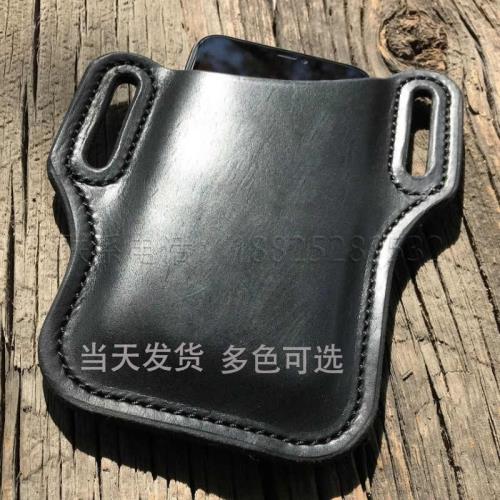 新款 供應腰掛手機袋手機包戶外瘋馬牛皮工具腰包手電套壓花全新