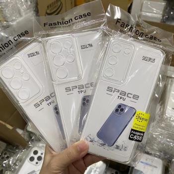 適用三星S25+透明S23FE手機殼S22PLUS手機套S24Ultra軟殼S21凹槽S20+保護套note20 S10lite S9加厚tpu膠套