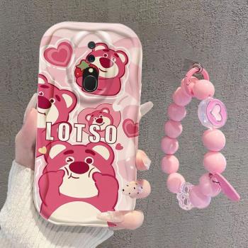 適用oppoA9手機殼趣味草莓熊新款a9x潮流卡通維尼熊PCAM10矽膠a九x情侶保護套女款9x個性氣囊防摔殼可愛掛繩