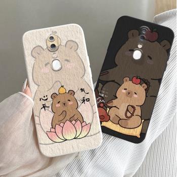 適用OPPOA9X手機殼卡皮巴拉0pp0a9x心平氣和oppoa9情侶opopA9功德a9可愛女PCAM10防摔oppo a9x軟膠保護套全包