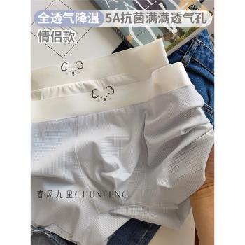 柔軟考拉熊5A抗菌|四免一冰絲棉質襠無痕透氣舒適中腰男士內褲