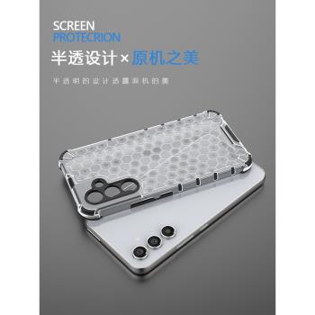 適用三星A54手機殼GalaxyA53氣囊防摔A52s新款A72保護套A42 5G鏡頭全包A33簡約A32商務A22 4G矽膠邊框A12殼
