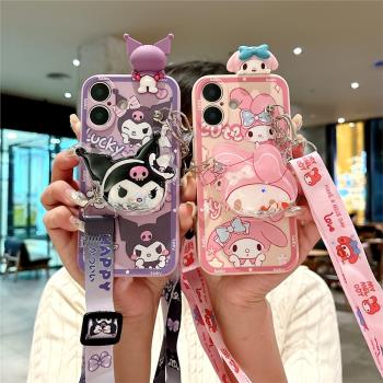 怪獸庫洛米適用OPPO A3 A1 A2/X A98手機殼A2M A2PRO卡通可愛A5流沙支架A7趣味A8掛墜全包邊A9軟防摔背帶閨蜜