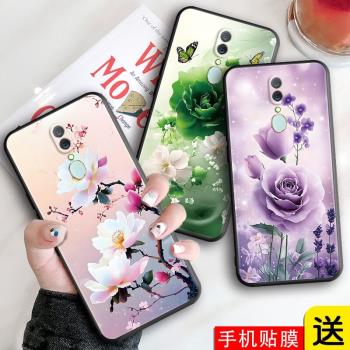 適用oppoa9手機殼pcat10防摔保護套oppoa9x高階感pcam10浪漫玫瑰cph1911文藝氣質oppo網紅新款oppoa9軟套外殼