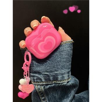 isn粉色愛心airpods保護套airpod3女生二代pro無線藍牙耳機第三代適用蘋果aipod2代軟殼4四代5高階airpodspro