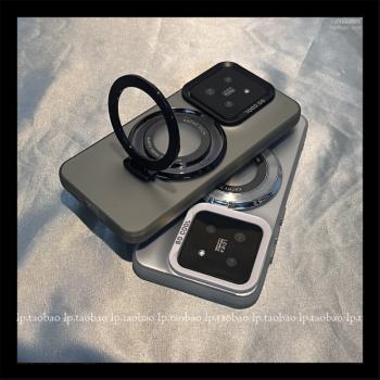 新款磁吸支架適用Realme GT7PRO手機殼GT NEO7閃速版真我12/11PRO+磨砂全包Q3PRO防摔V25高階感Q5金屬GT5/6SE