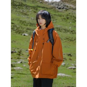 麵包與好天氣山系戶外沖鋒衣防風防水外套男女款旅行登山露營夾克