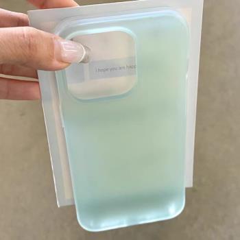 小眾個性多色霧面磨砂適用iPhone15promax手機殼蘋果14/13pro高階12/11透明女款xsmax創意xr/xs防摔8Plus軟殼