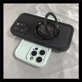 金屬磁吸支架適用iPhone15pro/14pro手機殼蘋果13promax/12矽膠xsmax高階XR全包11PRO防摔8簡約7PLUS新款SE3