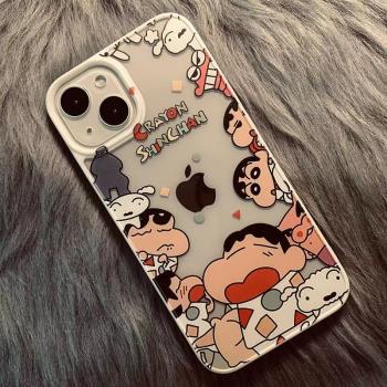 適用蘋果14promax手機殼新款iphone13高階感12卡通11pro可愛小新7創意8plus男女x小眾xr情侶xs潮流max保護套