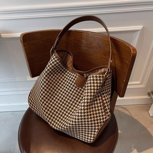 春夏大包包女包2025新款潮時尚呢子大容量單肩包百搭斜挎包托特包