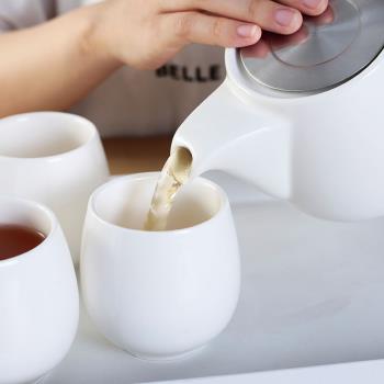 功夫茶具陶瓷單壺不銹鋼過濾酒店餐廳家用精緻泡茶壺大號容量套