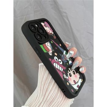 卡通蠟筆小新適用三星a54手機殼a52s新款a50s矽膠a51/a34/a32潮牌a25/a22/a21s創意a15/a13全包a05/a04蘋果15