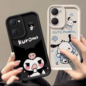 適用VIVO Y03海外版手機殼防摔Y18 4G保護套Y28S 5G國際版矽膠軟V2332個性創意立體卡通可愛情侶男女新款