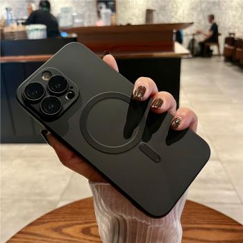 【無線充電】MagSafe磁吸適用iphone14promax超薄磨砂軟矽膠14pro蘋果13proMax手機殼11/12全包保護套男女pro