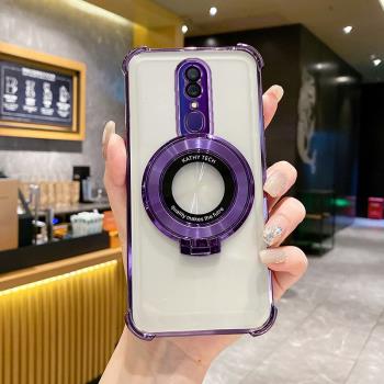 OPPOA9手機殼氣囊防摔軟殼時尚適用oppoa9x高階創意磁吸支架新款超薄透明奢華A92020簡約矽膠全包商務保護套