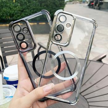 適用三星A55手機殼帶鏡頭膜Galaxya35保護套氣囊防摔SM-A556B矽膠軟殼5560全包356E透明男女新款galaxy外殼潮