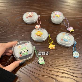 透明圍巾狗狗適用JBL T280TWS X2無線耳機套COMPACT小精靈小狗T280藍芽保護套w300tws防摔矽膠軟殼小清新掛墜