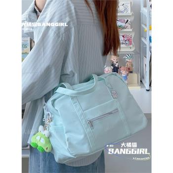 運動瑜伽短途旅行袋女ins大容量訓練游泳健身包收納斜挎揹包男潮